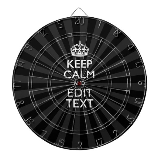 Personalized KEEP CALM and your text Creative Dartbord (Voorkant)