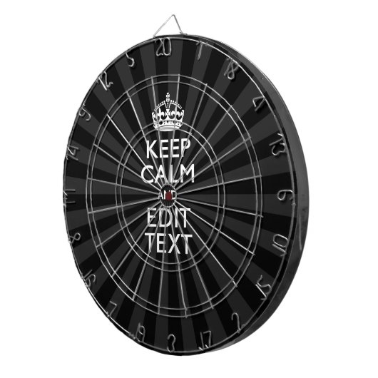 Personalized KEEP CALM and your text Creative Dartbord (Voorkant Rechts)