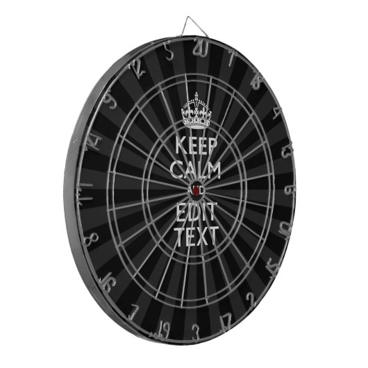 Personalized KEEP CALM and your text Creative Dartbord (Voorkant Links)