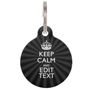 Personalized KEEP CALM and your text Creative Huisdierpenning