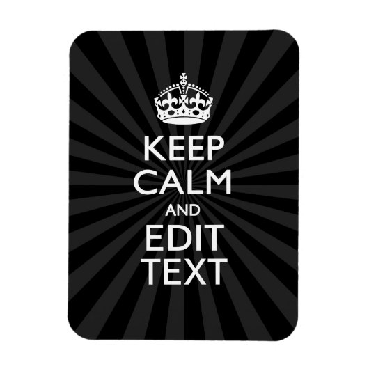 Personalized KEEP CALM and your text Creative Magneet (Verticaal)