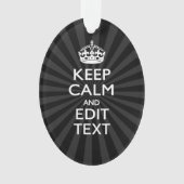 Personalized KEEP CALM and your text Creative Ornament (voorkant)