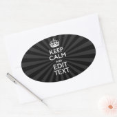 Personalized KEEP CALM and your text Creative Ovale Sticker (Envelop)