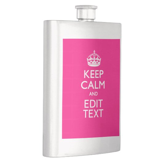 Personalized KEEP CALM AND Your Text on Fuchsia Flacon (Rechts)
