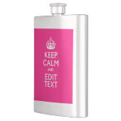 Personalized KEEP CALM AND Your Text on Fuchsia Flacon (Links)