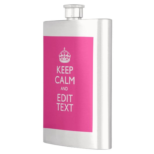 Personalized KEEP CALM AND Your Text on Fuchsia Flacon (Links)