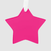 Personalized KEEP CALM AND Your Text on Fuchsia Ornament (achterkant)