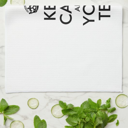 Personalized KEEP CALM and YOUR Theedoek (Gevouwen)