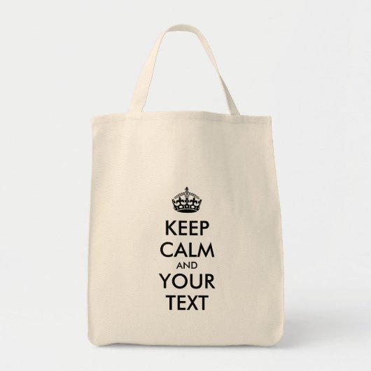 Personalized KEEP CALM and YOUR Tote Bag (Voorkant)