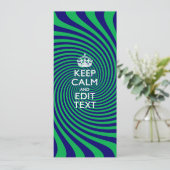 Personalized Keep Calm Blue and Green with a Twist (Staand voorkant)