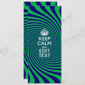 Personalized Keep Calm Blue and Green with a Twist (Voorkant / Achterkant)