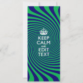 Personalized Keep Calm Blue and Green with a Twist (Voorkant)