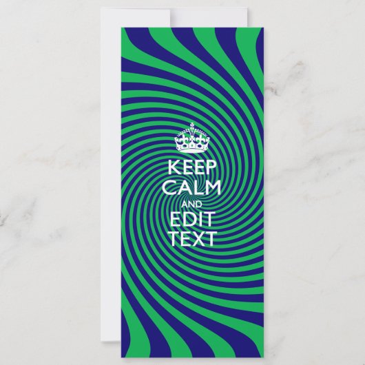 Personalized Keep Calm Blue and Green with a Twist (Voorkant)