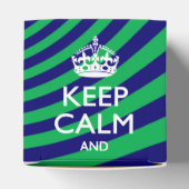 Personalized Keep Calm Blue and Green with a Twist Bedankdoosjes (Bovenkant)