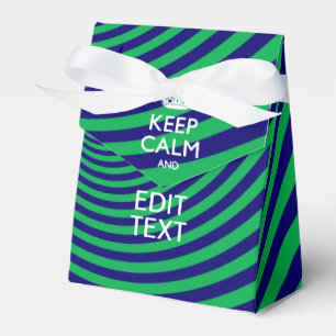 Personalized Keep Calm Blue and Green with a Twist Bedankdoosjes