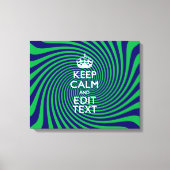 Personalized Keep Calm Blue and Green with a Twist Canvas Afdruk (Voorkant)