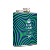 Personalized Keep Calm Blue and Green with a Twist Heupfles (Rechts)