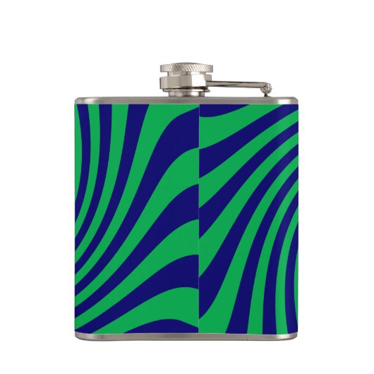 Personalized Keep Calm Blue and Green with a Twist Heupfles (Achterkant)