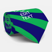 Personalized Keep Calm Blue and Green with a Twist Stropdas (Opgerold)