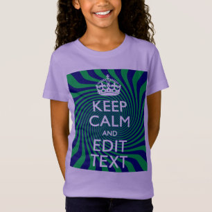 Personalized Keep Calm Blue and Green with a Twist T-shirt