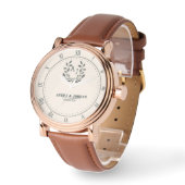 Personalized Keepsake Elegant Roman Numeral Design Horloge (Hoek)