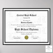 Personalized Keepsake for High School Novelty Poster