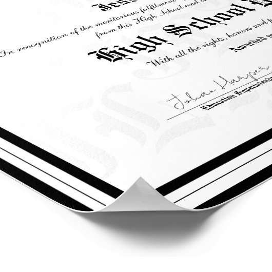 Personalized Keepsake for High School Novelty Poster (Hoek)