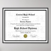 Personalized Keepsake for High School Novelty  Poster (Voorkant)