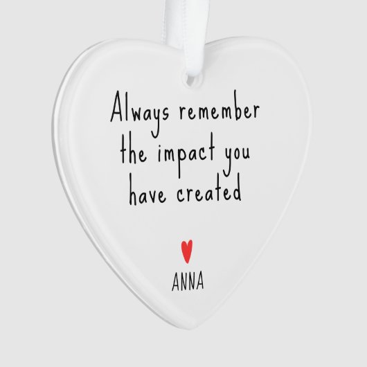 Personalized Keepsake for Teacher - Appreciation Ornament (voorkant)