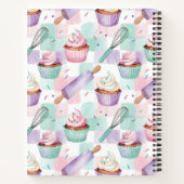 Personalized Keepsake Recipes Lavender Teal Cakes Notitieboek (Achterkant)