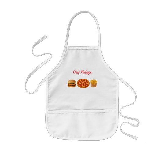 Personalized kid apron, custom name kid apron kinder schort (Voorkant)