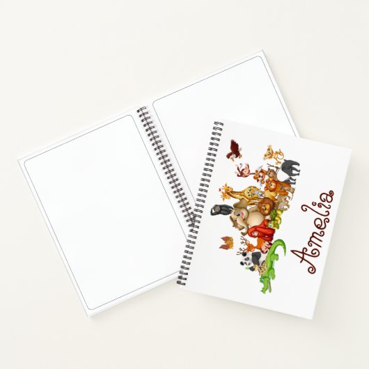 Personalized Kid's animals Sketch Notitieboek (Binnen)