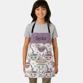 Personalized Kids Apron Adorable Smiling Mom Me Schort (Insitu)