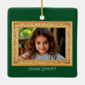 Personalized Kids Art & Photo Christmas Ornament (Achterkant)