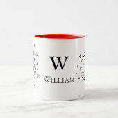 Personalized Kids Astronaut Tweekleurige Koffiemok (Center)