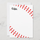 Personalized Kids Baseball Notecards Bedankkaart (Voorkant)