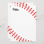 Personalized Kids Baseball Notecards Bedankkaart (Voorkant / Achterkant)