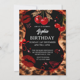 Personalized Kids Birthday Invitation Black Party  Kaart