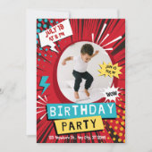 Personalized Kids Birthday Invitation with Photo Kaart (Voorkant)