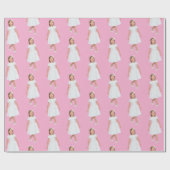 Personalized Kids Birthday Photo Custom Gift Wrap Cadeaupapier (Vlak)