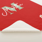 Personalized Kids' Blanket with Initial and Daisi Sherpa Deken (3/4)
