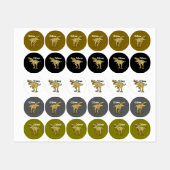 Personalized Kids Brown and Green T-REX Dinosaur Labels (Vel)