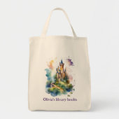 Personalized Kid's Castle Library Book Tote Bag (Voorkant)