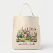 Personalized Kid's Castle Two Library Book Tote Bag (Voorkant)