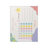 Personalized Kids Chore Chart Encouraging Rewards Notitieblok (Linkerzijde)