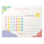 Personalized Kids Chore Chart Encouraging Rewards Notitieblok (Voorkant)