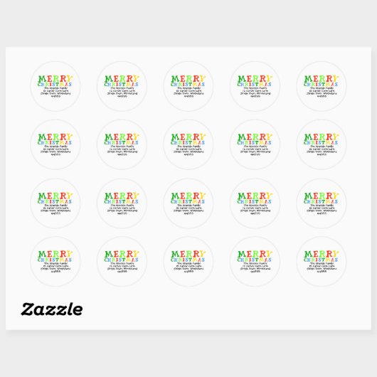 Personalized Kids Christmas Sticker (Vel)
