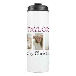 Personalized Kids Christmas Tumbler – Name & Photo Thermosbeker