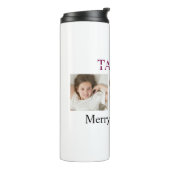 Personalized Kids Christmas Tumbler – Name & Photo Thermosbeker (Gedraaid links)