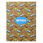 Personalized Kids Construction Vehicles Notitieboek (Voorkant)